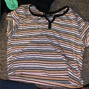 Striped crop top tshirt